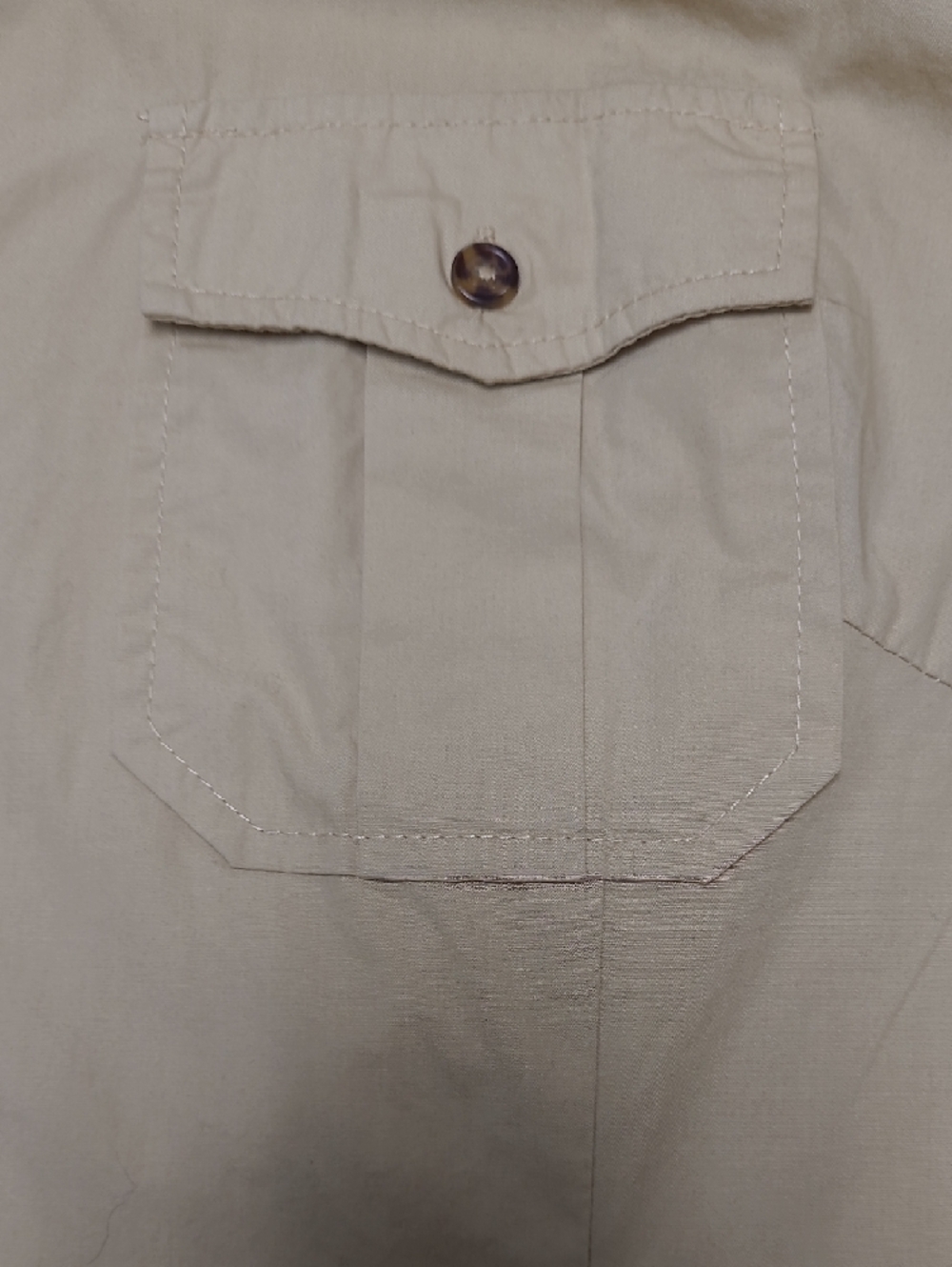Bitten by Sarah Jessica Parker Cotton khaki Tan button down casual Shirt Dress - Picture 7 of 11